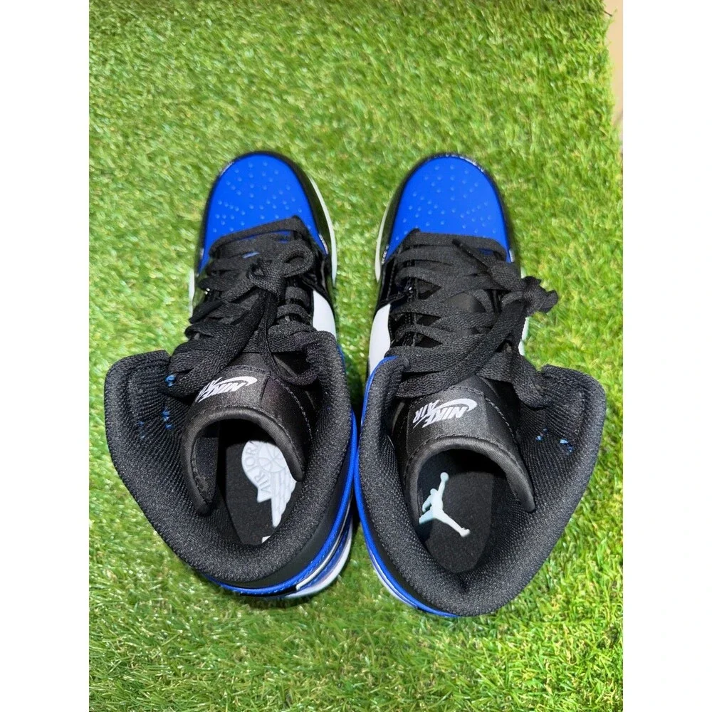 Nike Jordan 1 Mid TD Football Cleats Game Royal/Black Men's Size 9 FJ6805 401